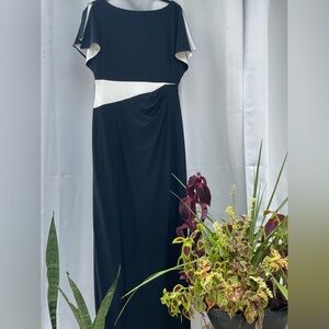 Long Black and White Dress